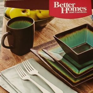 3 Better Homes Jade Crackle Coffee Mugs